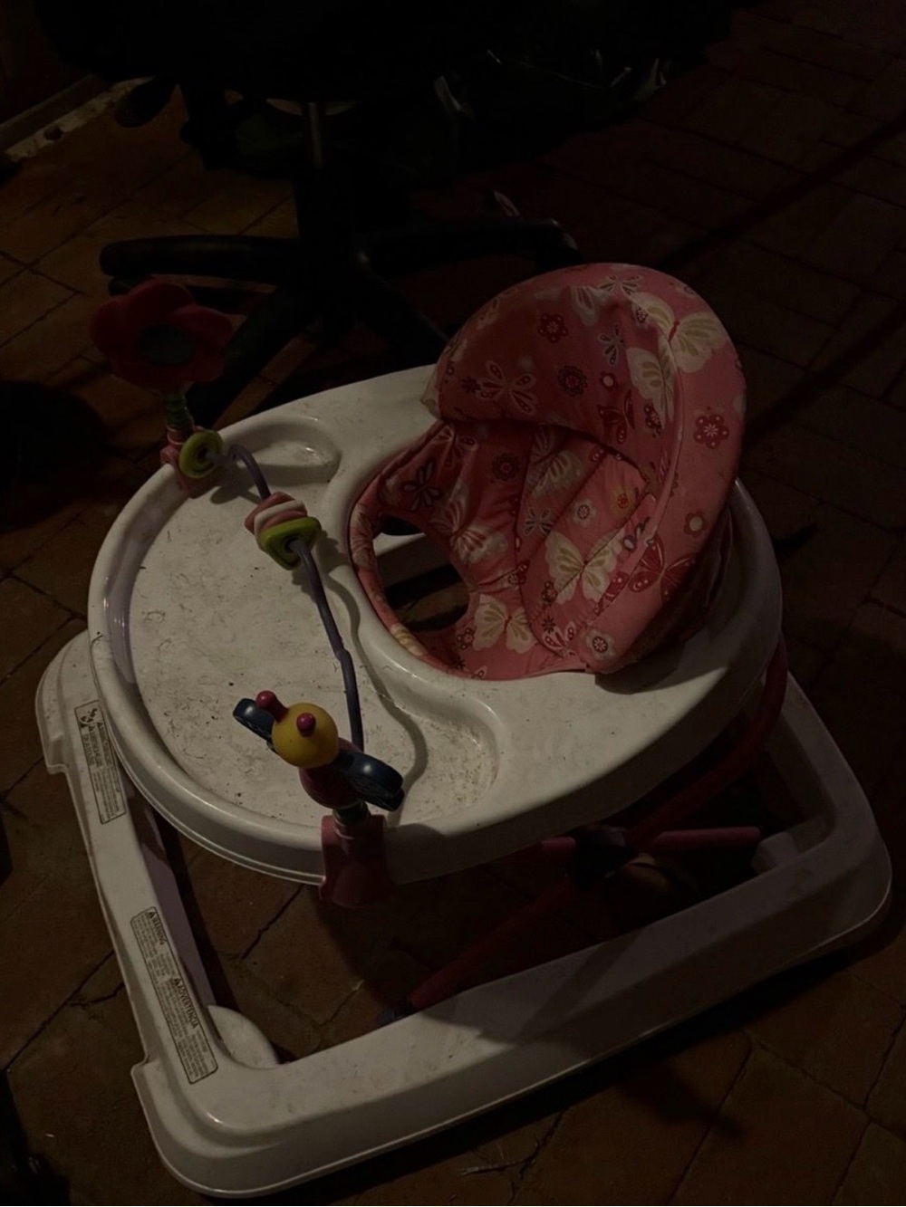 Kids Pink Butterfly Walker - Baby Activity Seat